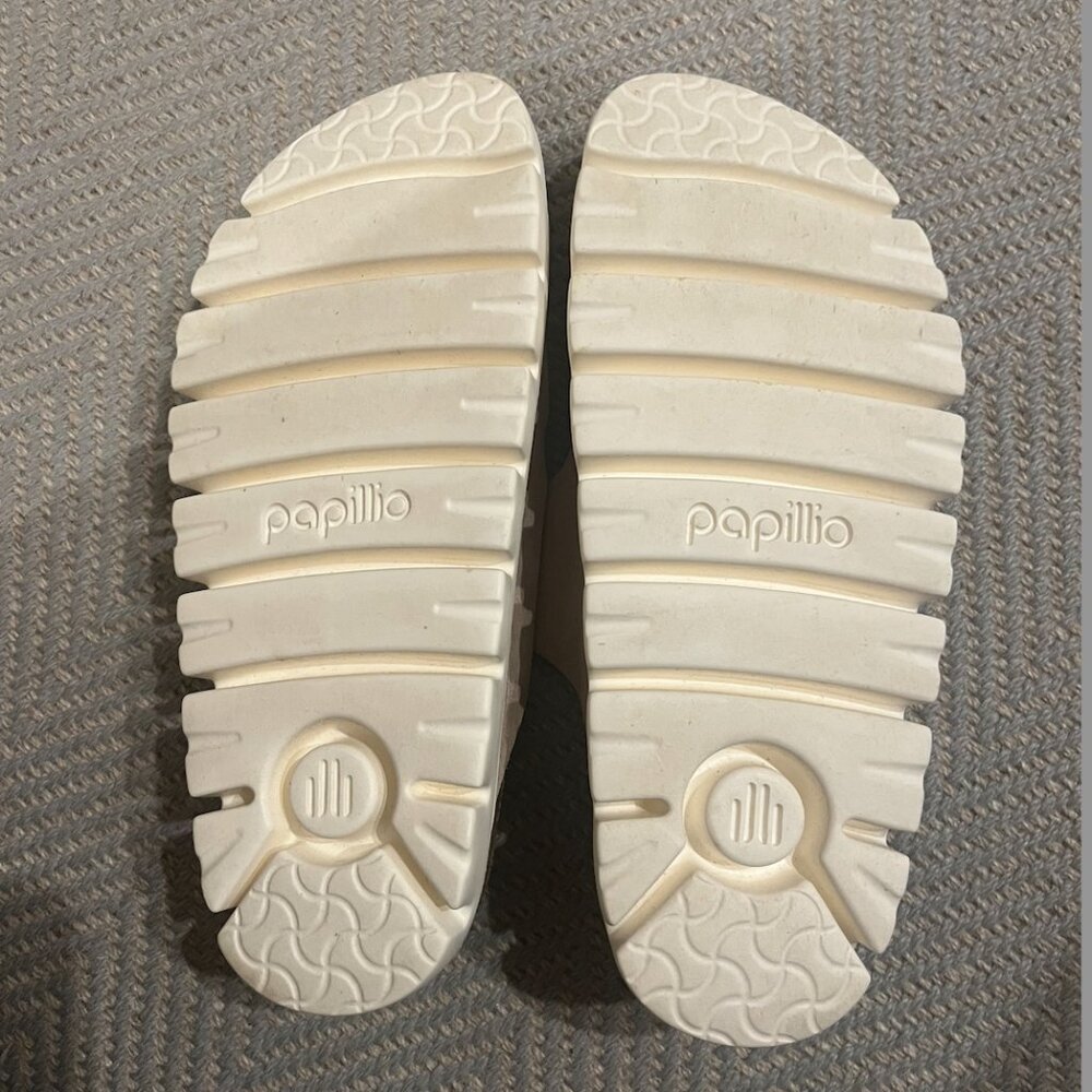 Birkenstock Arizona Chunky Suede Leather Sandals Warm Sand Like New! SIZE EU 39 - Picture 8 of 8